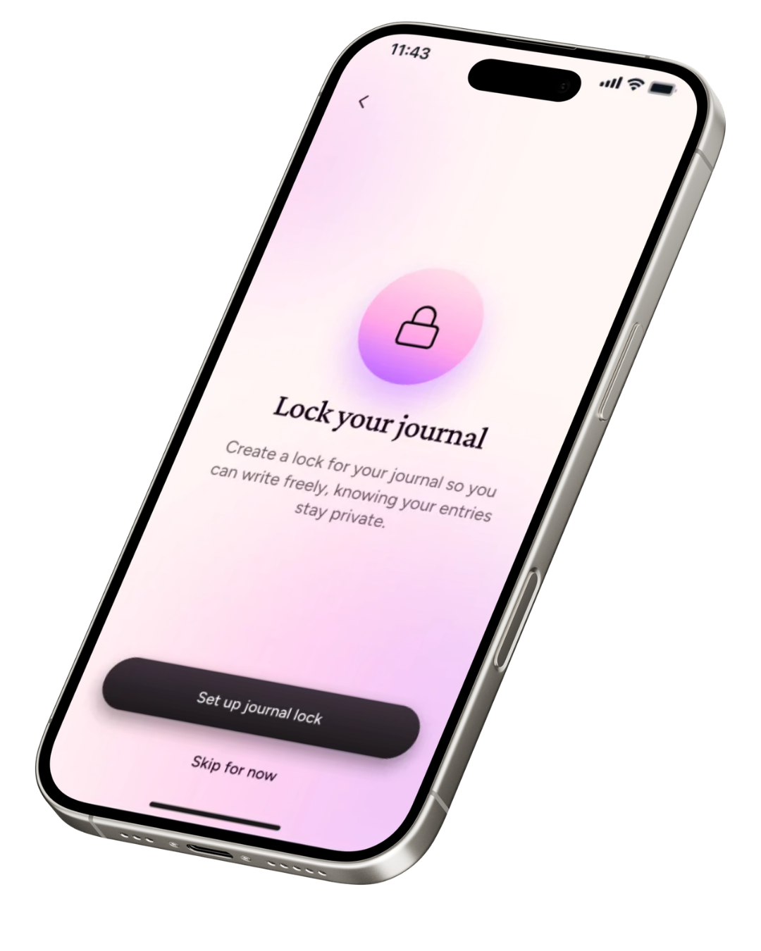 everkind private journal lock on an iPhone